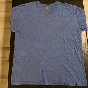 WOHVEN Men’s V-Neck T Shirt - XXL - Blue